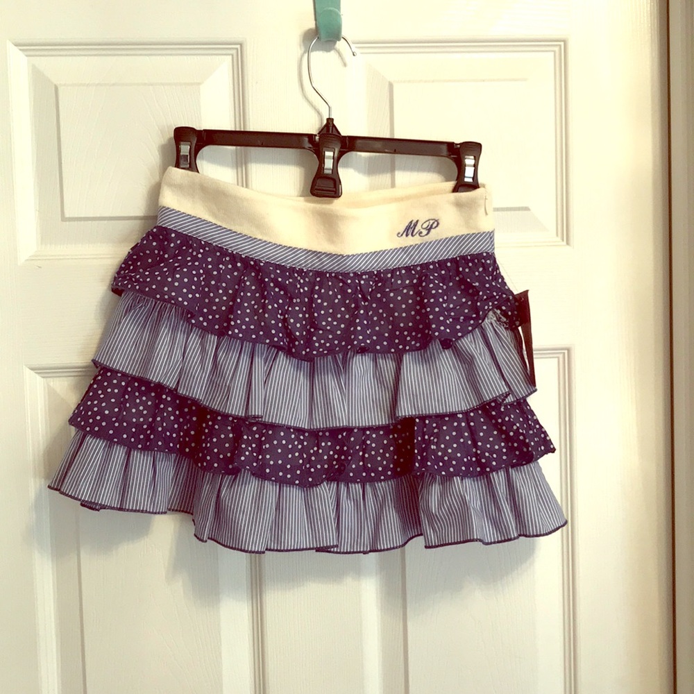 MP polka dot and striped tiered skirt A-line NWT